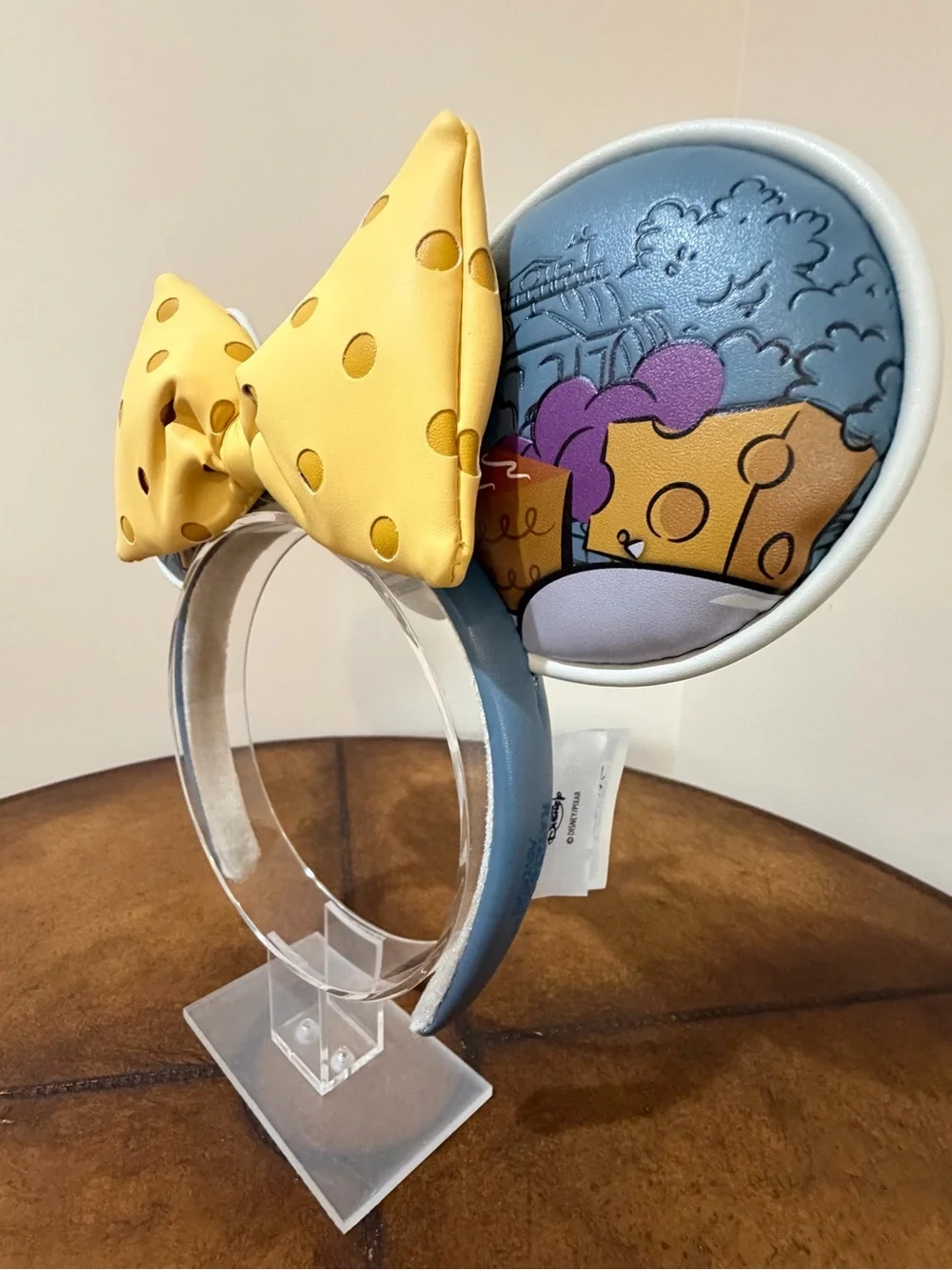 NEW DISNEY EPCOT FRANCE REMYS RATATOUILLE ADVENTURE EARS HEADBAND BIG CHEESE BOW